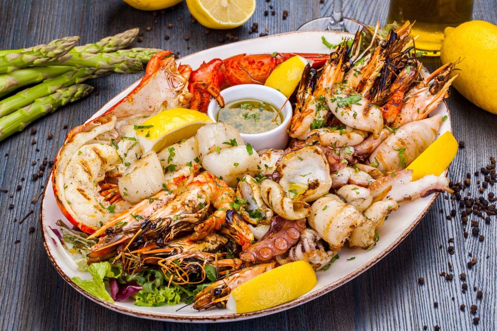 platter of seafood in Myrtle Beach